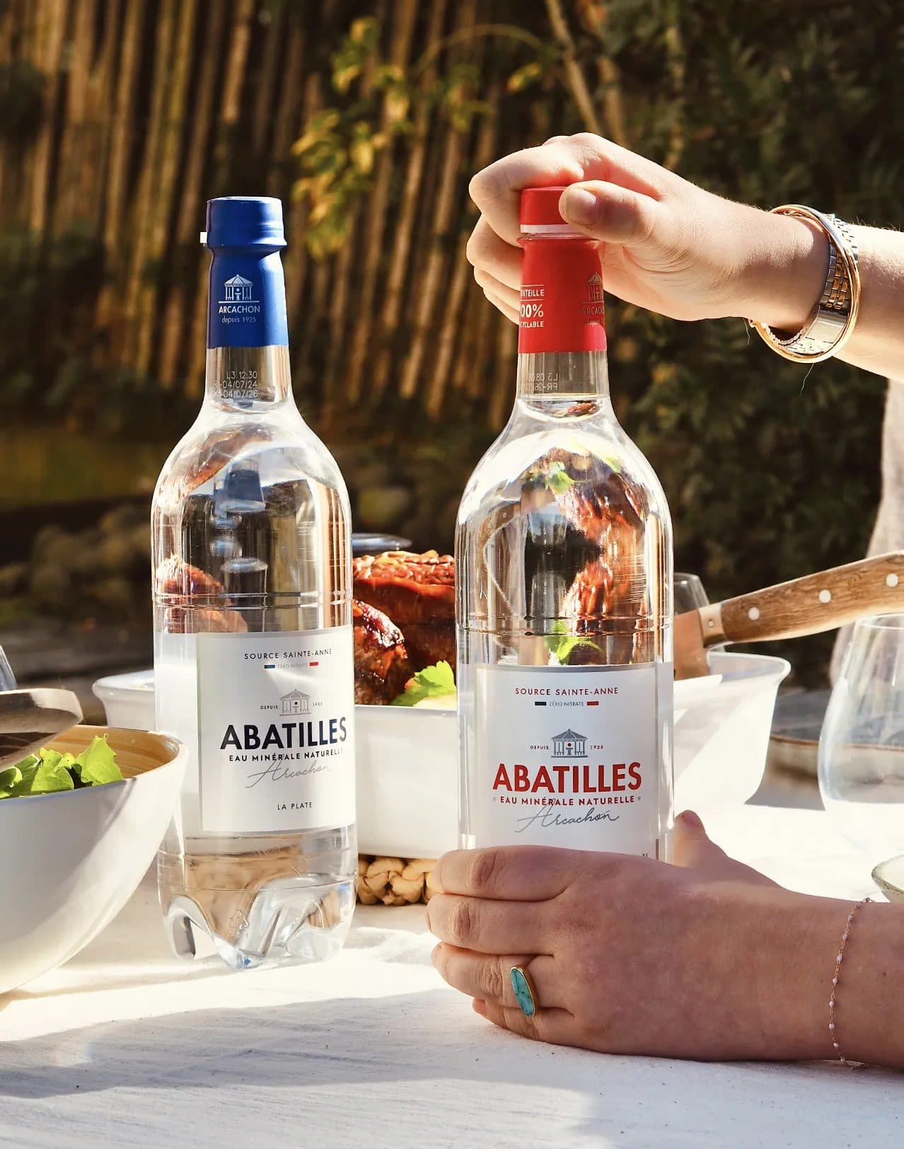 Bouteilles d'eau Abatilles en service